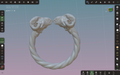 Bangle bracelet featuring rams head