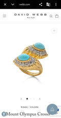 David Webb Art jewelry turquoise ring